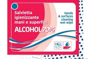 Salvietta igienizzante con alcool 70% 400 pz