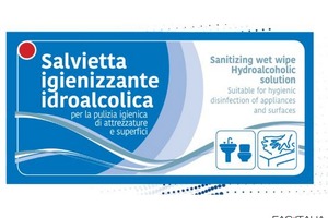 Salvietta igienizzante per superfici personalizzabile