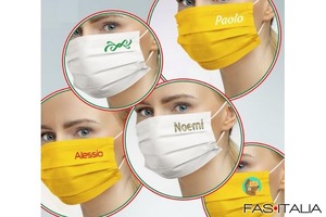 Mascherina personalizzata lavabile e riutilizzabile Mascherina personalizzata lavabile e riutilizzabile